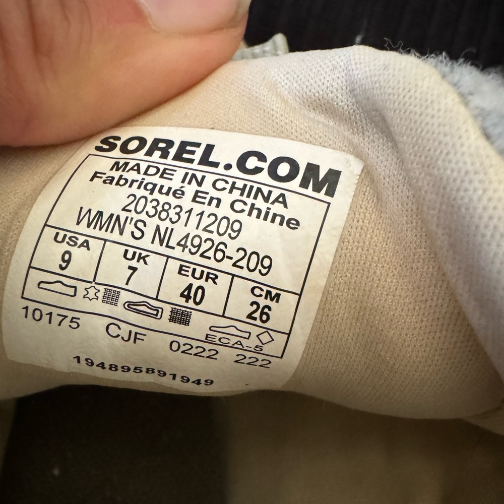 Sorel Evie wedge lace up bootie, Natural, mint, gray women’s 9 - Picture 4 of 11